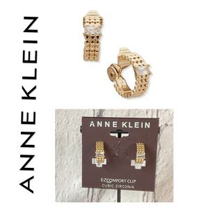 🐘🐘💓 Anne Klein Gold Plated Clip On Earrings